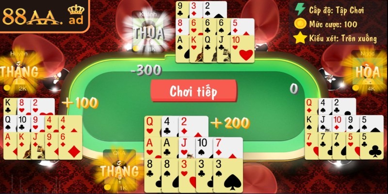 Mậu binh 88AA: Trải nghiệm đánh bài trực tuyến hấp dẫn 3 Luôn ưu tiên chi mạnh ở cuối